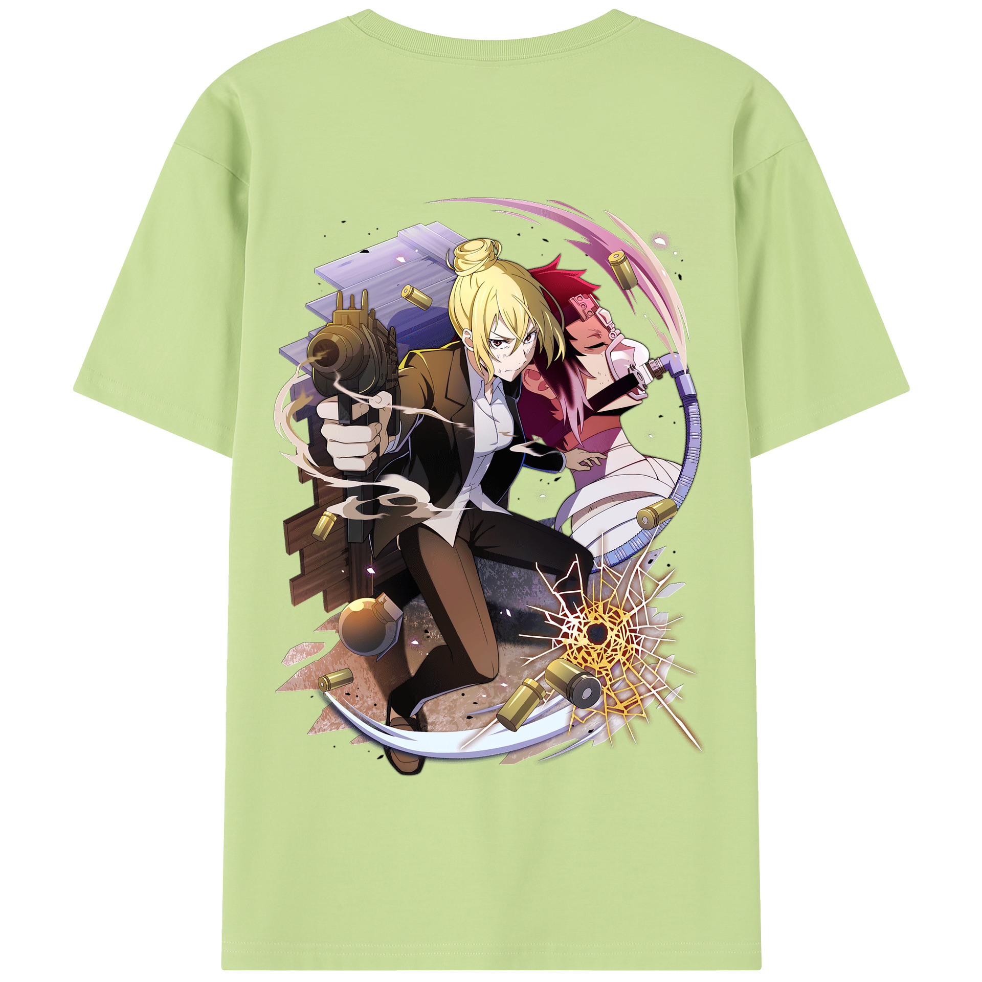（画像用） 文豪ストレイドッグス Bungo Stray Dogs 綿100％半袖Tシャツ（背面プリント）